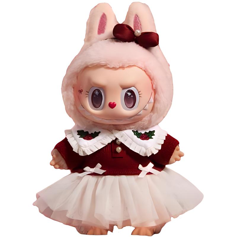 POP MART Labubu Shimmering Fairy Tale Collection MOKOKO Christmas Rubber Plush Trendy Figures 18cm