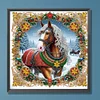 Diamond Painting-DIY Crystal Rhinestone Xmas Horse(40*40CM）
