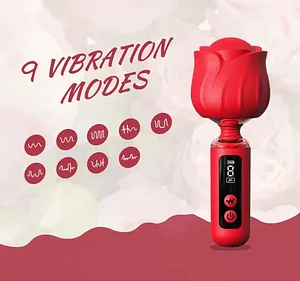 Lcd Display 9-frequency Rose Vibrator