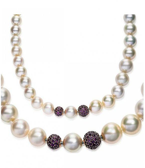 Edelstein-Collier Rhodolith 7.84 ct.