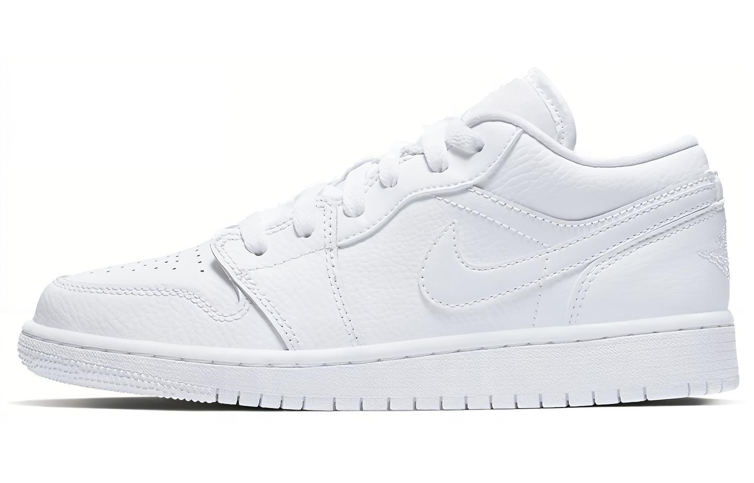 Jordan 1 Low Triple White Logo GS