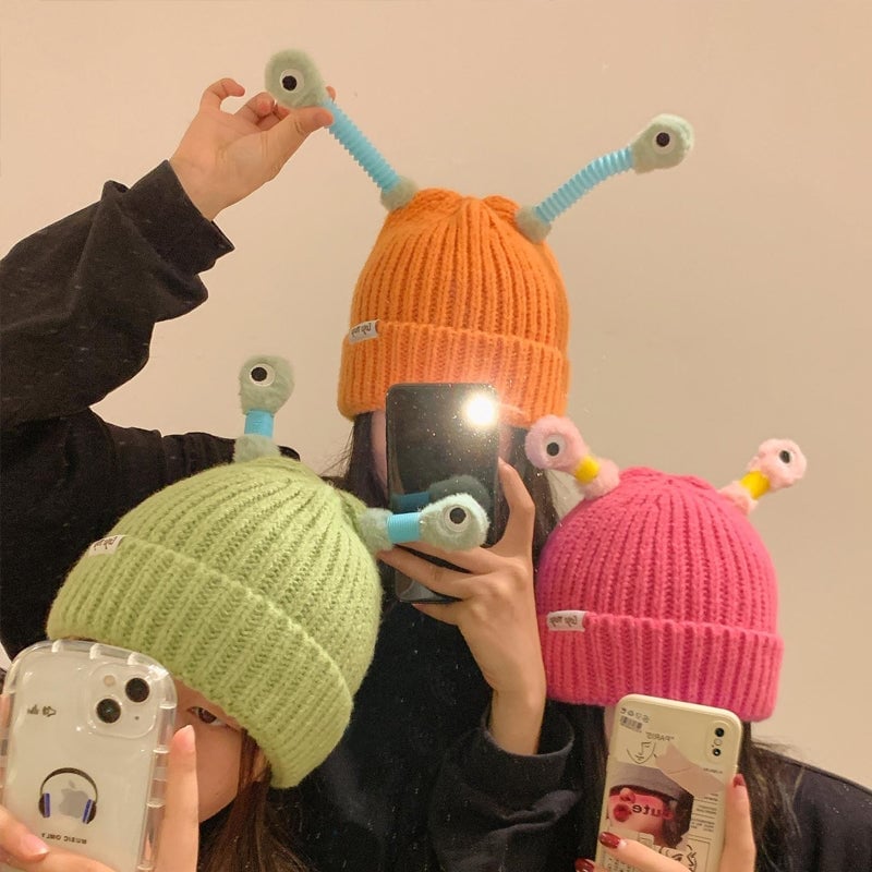🔥Hot Sale - 49% Off🔥winter Parent-child Cute Glowing Little Monster Knit Hat