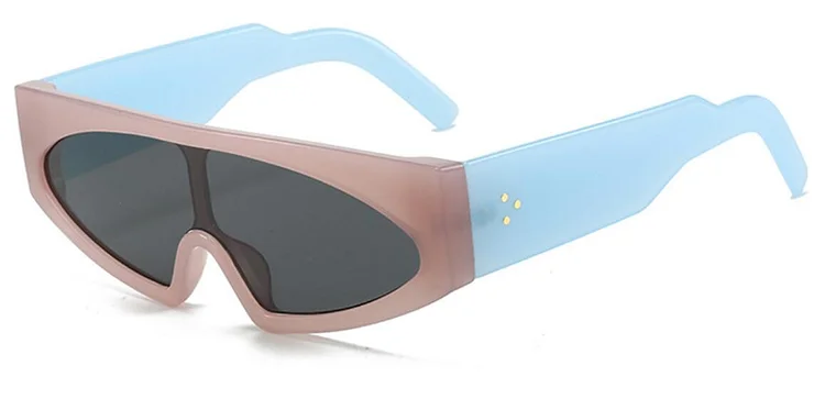 Rectangle Frame 2000s Sunglasses Women Men Vintage Aesthetic Futuristic Shield Lens Oversized Sun Glasses Beige Leopard