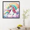 Diamond Painting-DIY Full Round Drill Colored Cloud Unicorn