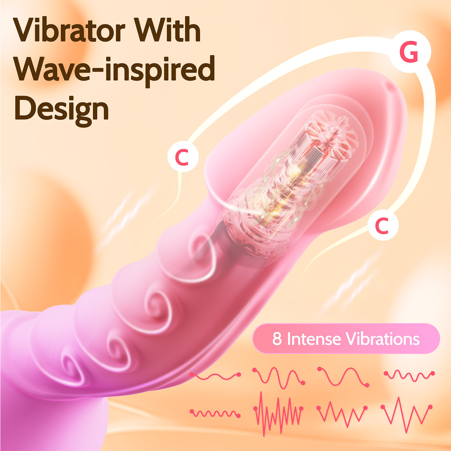 Fantasy Dildo Vibrator Butt Plug Sex Toys With 8 Vibrations
