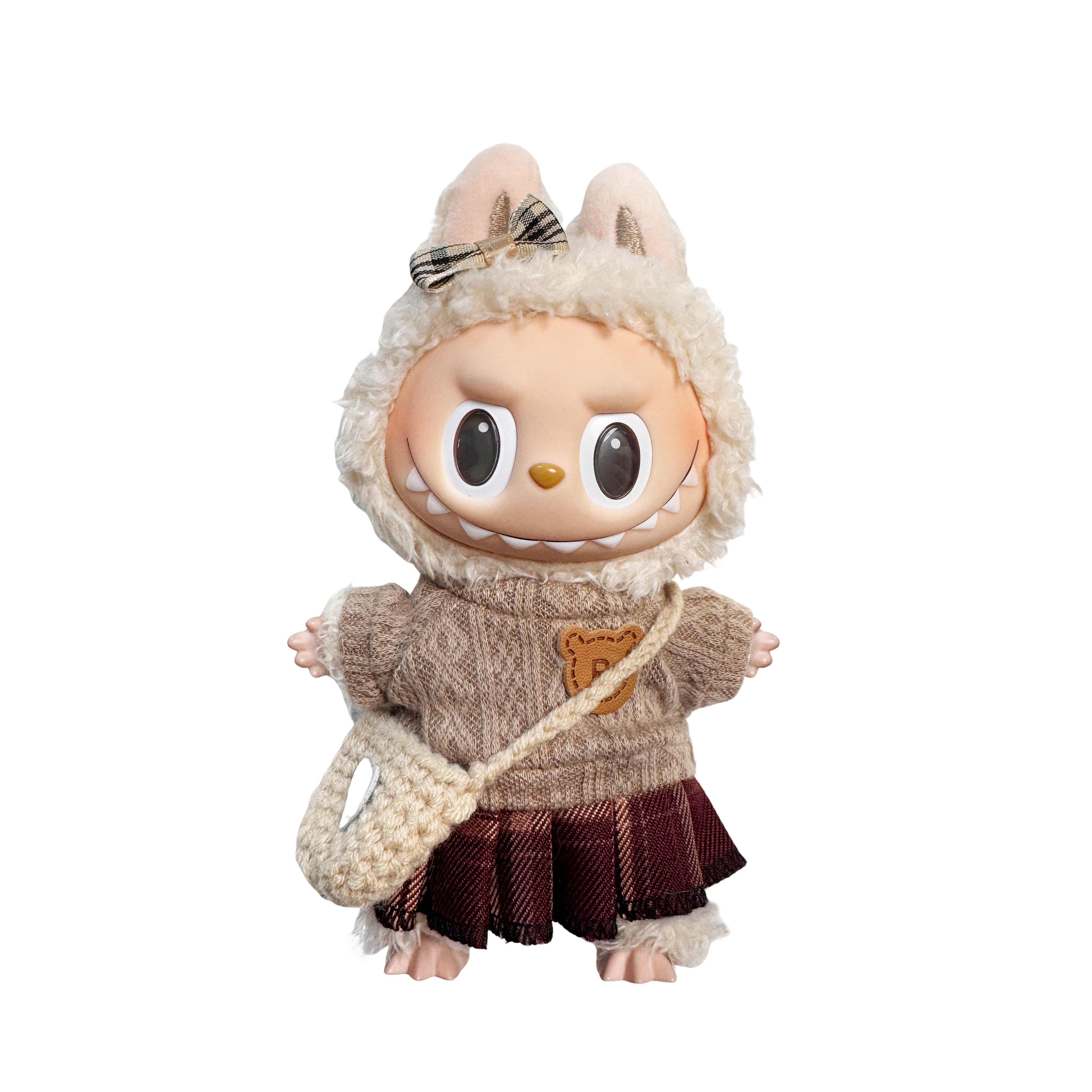 [Dress Up Doll] POP MART LABUBU THE MONSTERS Heartbeat Macaron Vinyl Face Caramel Mochi Hang Tag Box 17cm