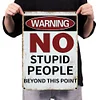 Warning No Stupid People Beyond This Point - Vintage Metal Signs(8*12Inch/12*16Inch) - Warning