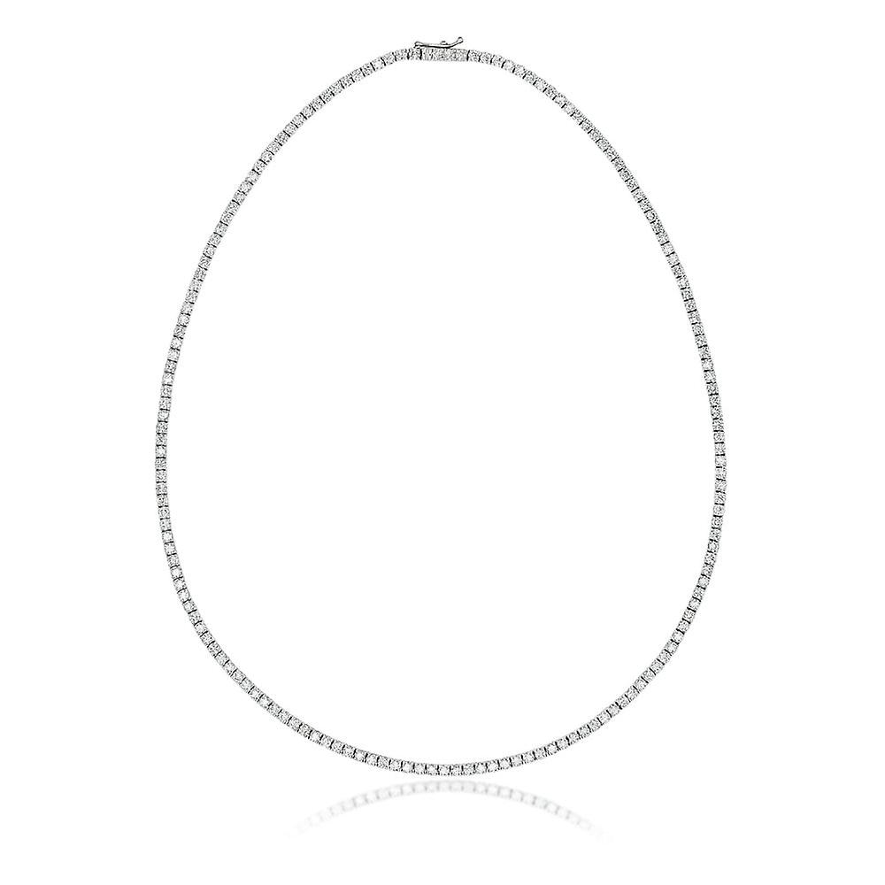 Diamond Jewellery 18ct White Gold Diamond Necklace NDQ809W/FG5