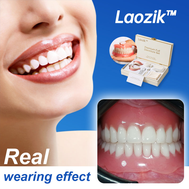 (Affordable Beauty🧏‍♀️🧏‍♂️)--Laozik™ --Advanced Customized Full Denture Set🦷
