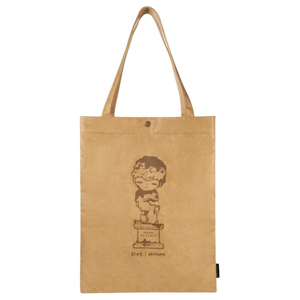 POP MART HIRONO DuPont Paper Handbag, Shoulder Bag Unisex Khaki