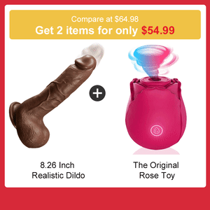 【 Surprise Price 】 Avery 8.26 Inches Realistic Dildo With The Original Rose Toy