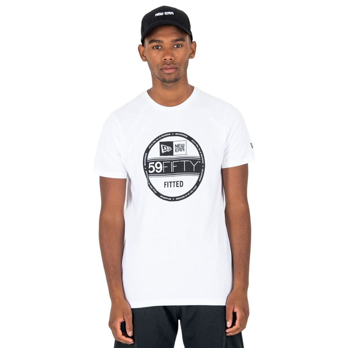 Men&rsquo;s Short Sleeve T-Shirt New Era  Essential Visor Sticker White