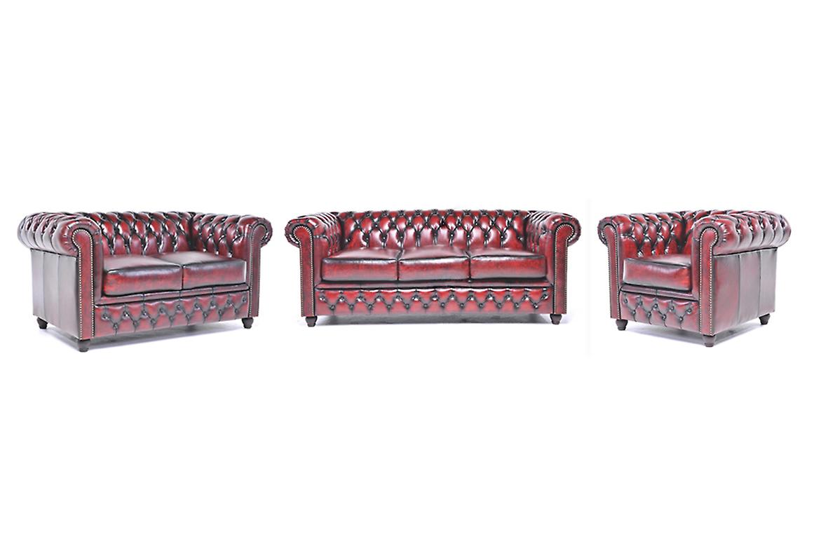 Chesterfield Original Antiek Rood 1 + 2 + 3 zits