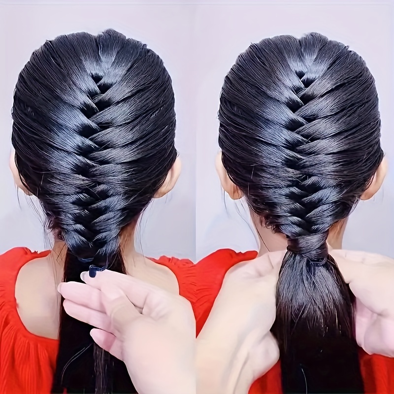 1pc Hair Braider Fish Bone Shaped Braider Wave Hair Braider DIY Hair Styling Accessories Tool Christmas Stocking Stuffers