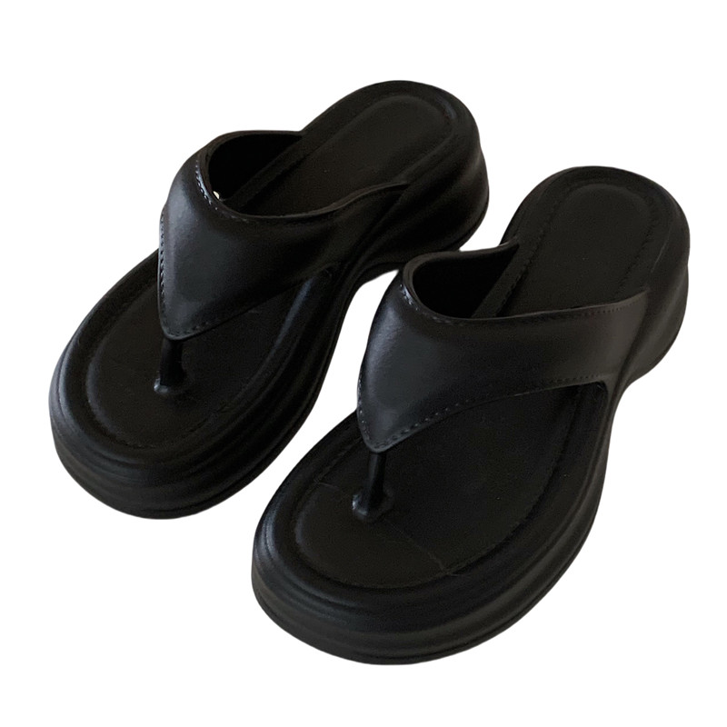 Thin Strips Toe Separating Sandals Women's Black