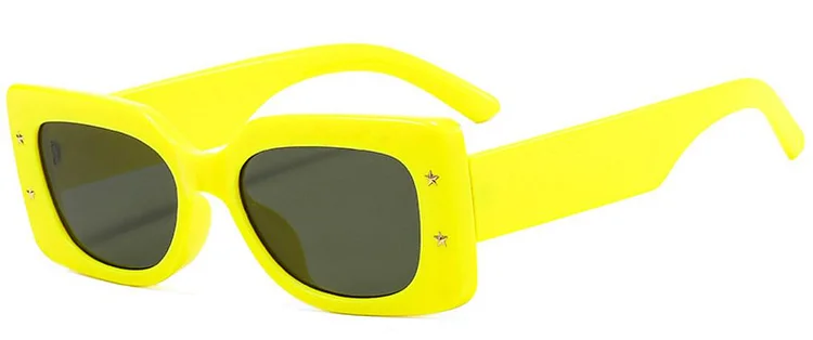 2024 Popular Square Small Sunglasses Women Luxury Designer Rectangle Rivet Decoration Sun Glasses Vintange Classic Black Eyewear