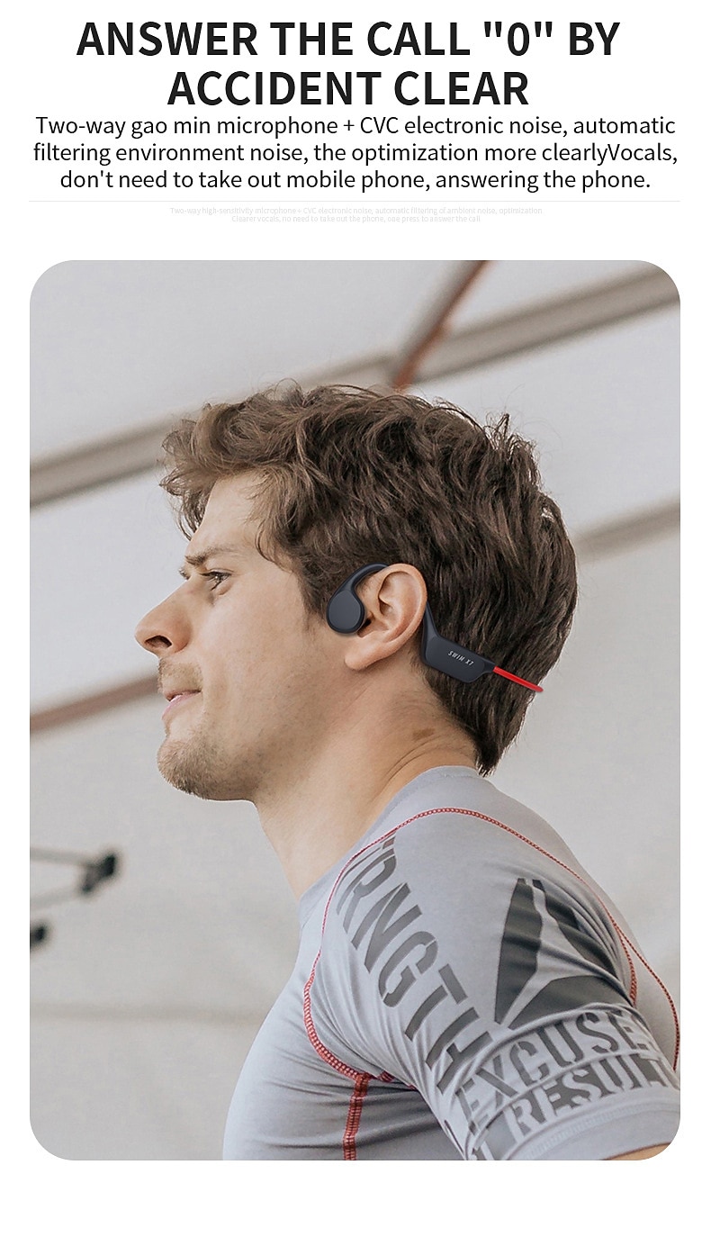 Bone Conduction Bluetooth Earphones - IPX8 Waterproof MP3 Player, 32GB Memory, HiFi Ear-Hook Headphones with Mic for Swimming 2025 - GBP £35 –P14