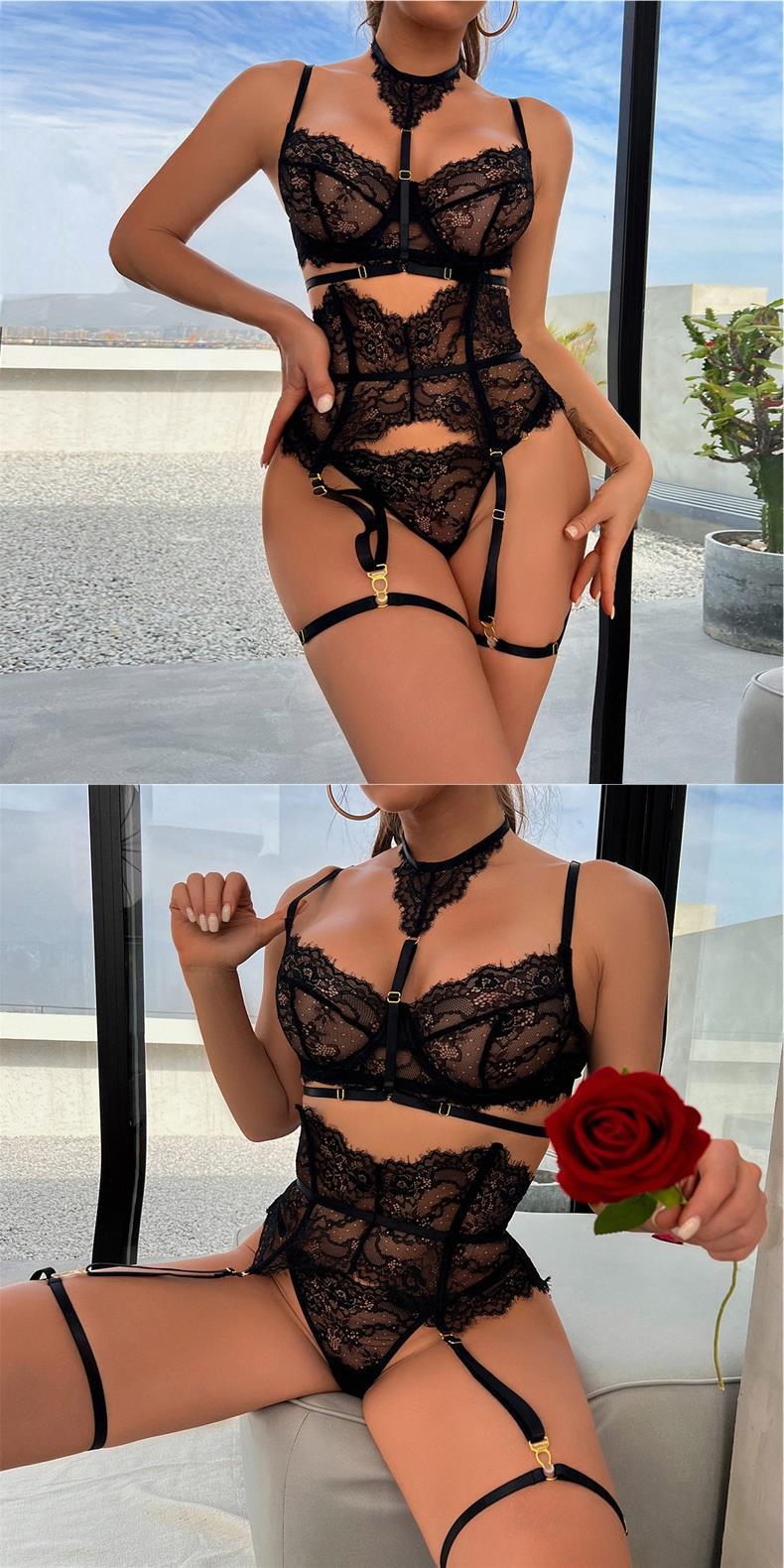 BQYOOM™ Lace Charming Sexy Black Rose