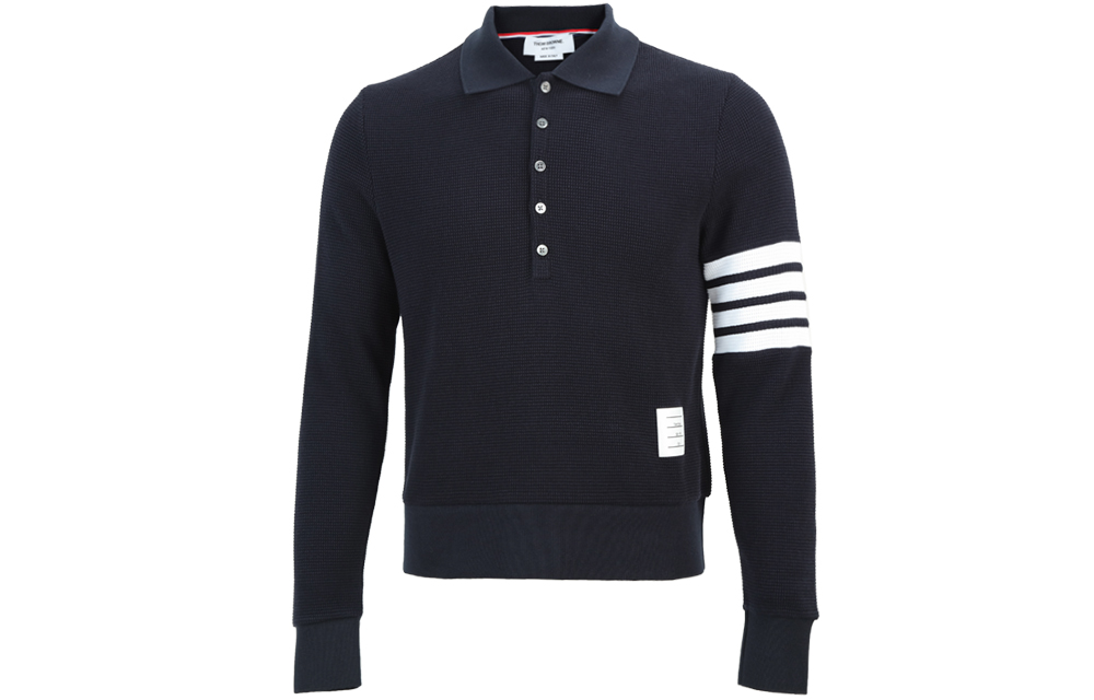 THOM BROWNE Polo Shirts Men Dark Blue
