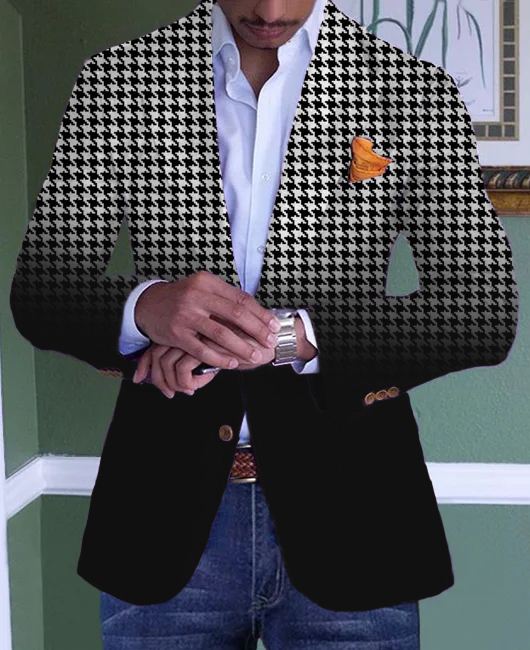 Business Houndstooth Gradient Blazers