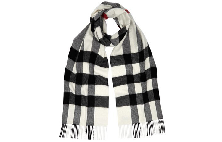 Burberry Knit Scarves Men Black/White