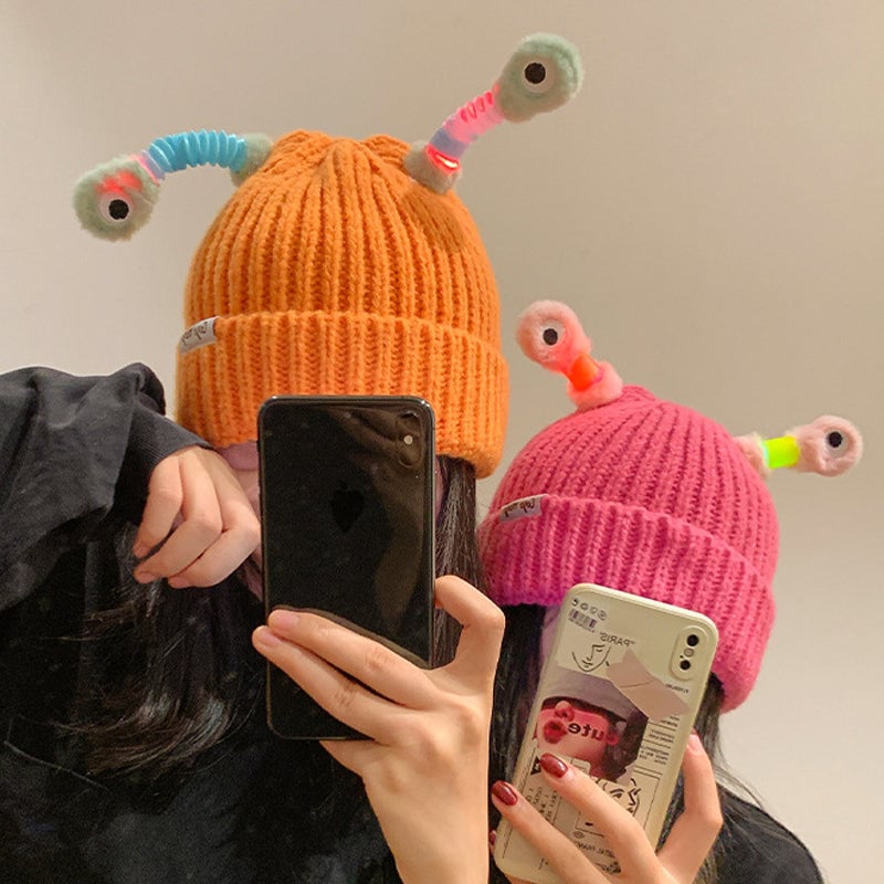 🔥Hot Sale - 49% Off🔥winter Parent-child Cute Glowing Little Monster Knit Hat