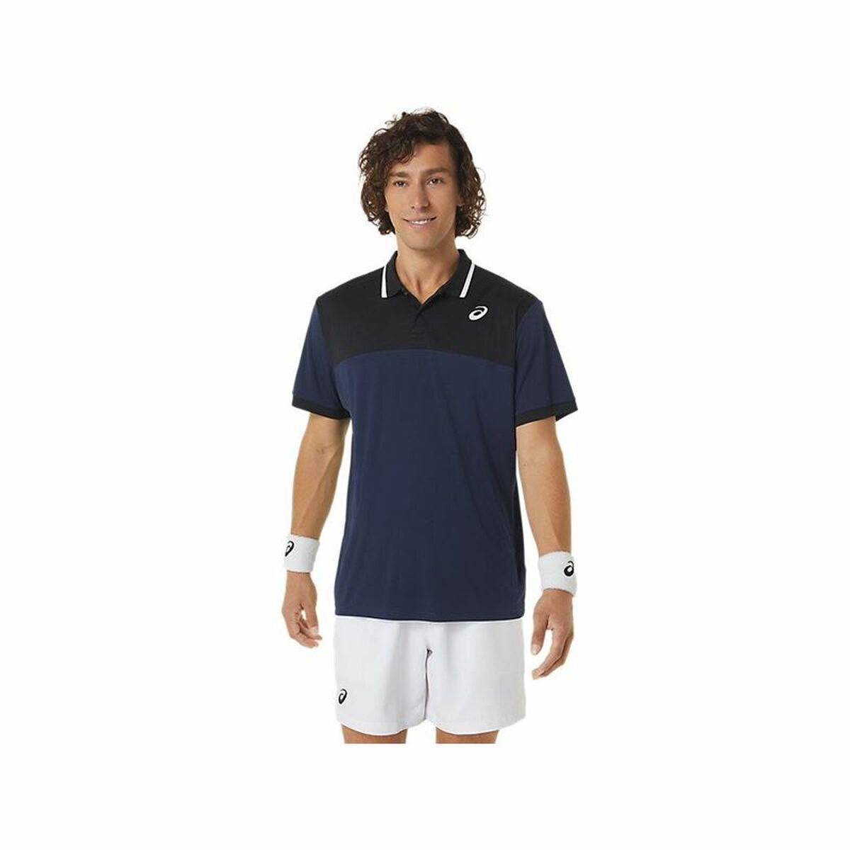 Men&rsquo;s Short Sleeve Polo Shirt Asics Court Navy Blue