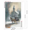 Diamond Painting-DIY Full Round Drill Christmas Snow House(40*60 CM)