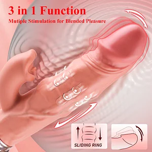 Remote Control Realistic Thrusting Dildo Vibrator G Spot Stimulator With 10 Vibration Modes