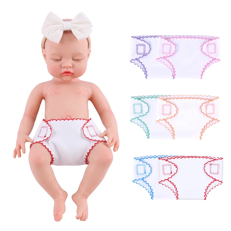 12"-16" Baby Doll Diapers Babeside Baby Doll Accessories 6 Pcs