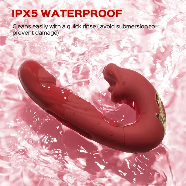 Tongue Licking Clit and G-spot Vibrator with Realistic Biting Motion