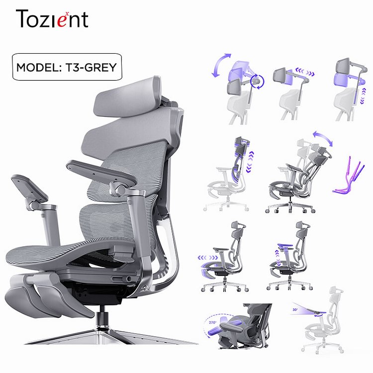 ToZient Ergonomic Office Chair Adjustable Mechanism Mesh Back and