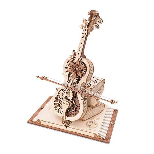 ROKR Magic Cello Mechanical Music Box 3D Wooden Puzzle AMK63 | Robotime Online