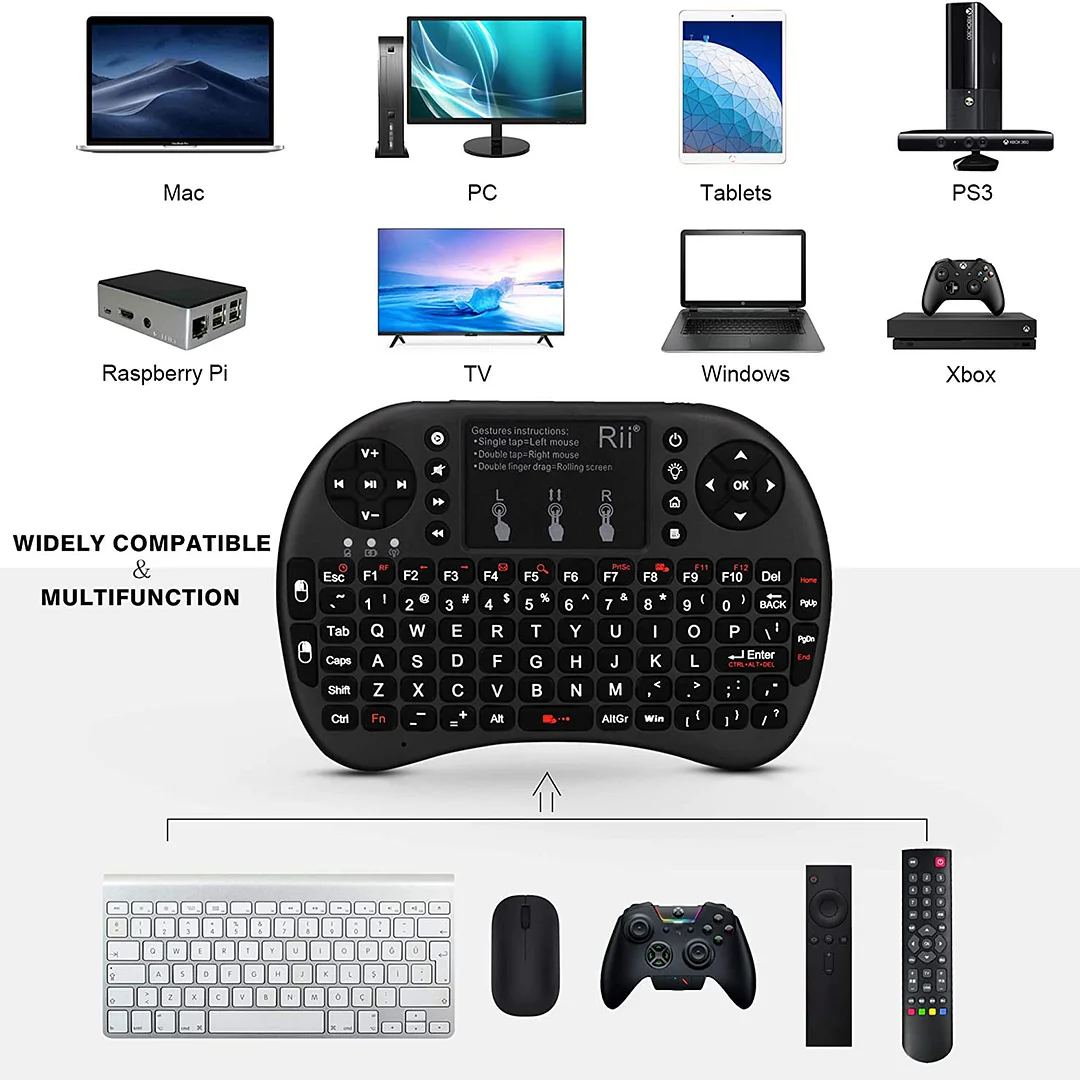 Rii i8+ Mini Wireless Touch Keyboard