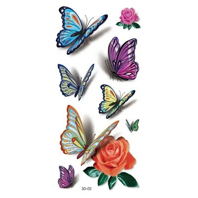 Beauty 1 Pcs Make Up Fake Temporary Tattoos Stickers Rose Flowers Arm Shoulder Tattoo Waterproof Women Big Flash Tattoo On Body