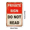 Private Sign Do Not Read - Vintage Metal Signs - 20*30cm/30*40cm - Warning