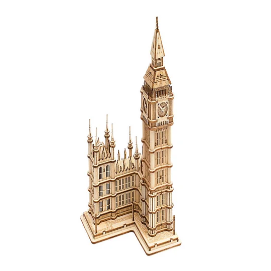 Rolife Big Ben With Lights TG507 Architecture 3D Wooden Puzzle | Robotime Canada