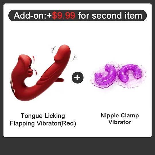 Tongue Licking Clit and G-spot Vibrator with Realistic Biting Motion
