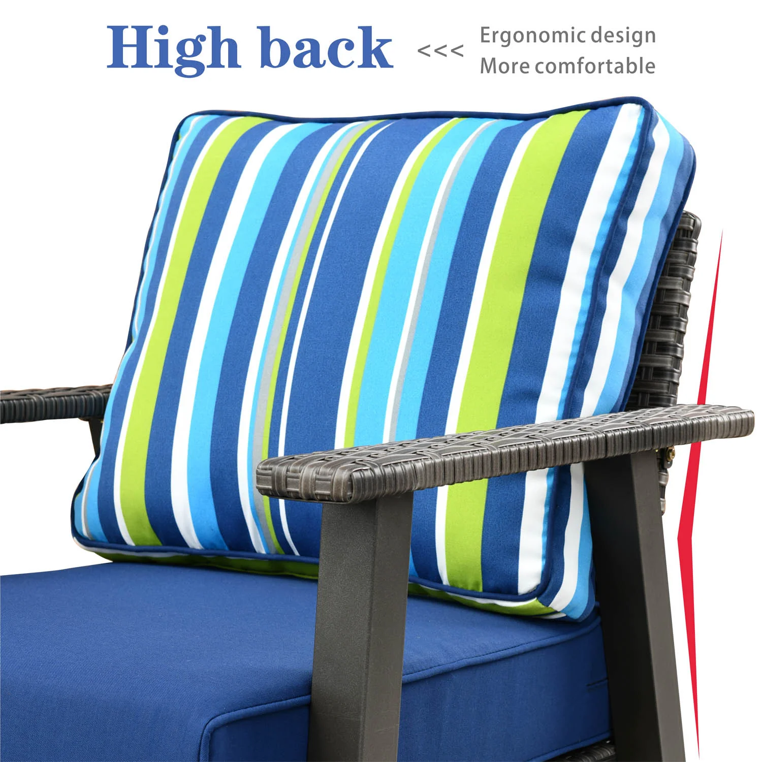 Ovios Patio Backyard outdoor PE rattan wicker sofa couch