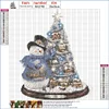 Diamond Painting-DIY Full Round DrillChristmas Snowman and Tree