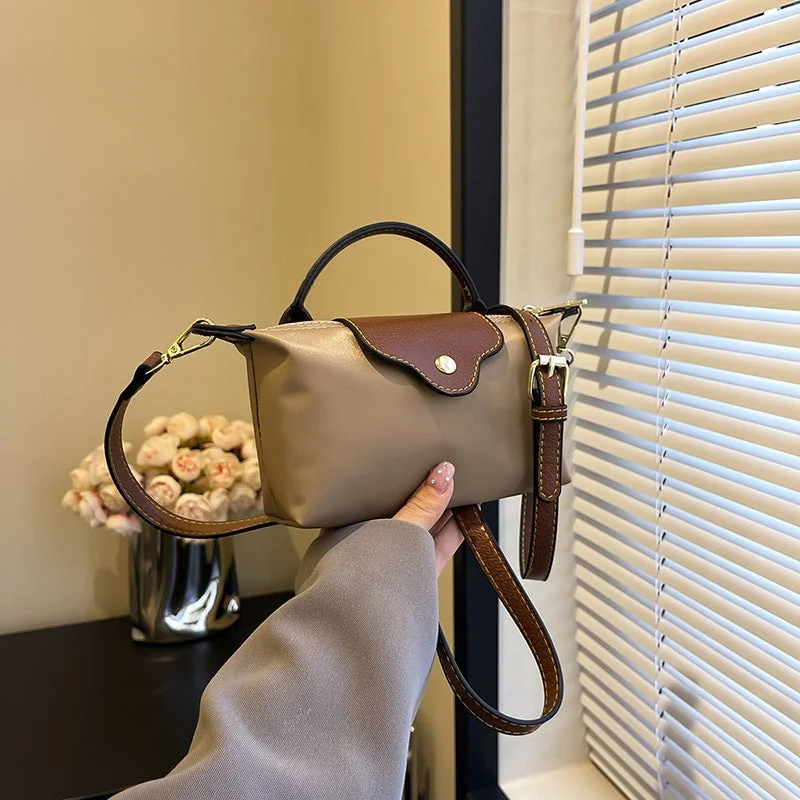 Damenmode Farbblock Mini Umhängetasche