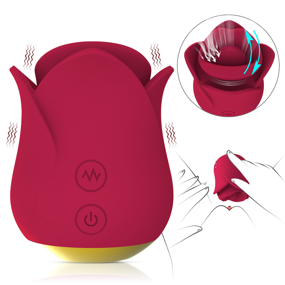 Rose Nibbler 2-in-1 Tongue Vibrator