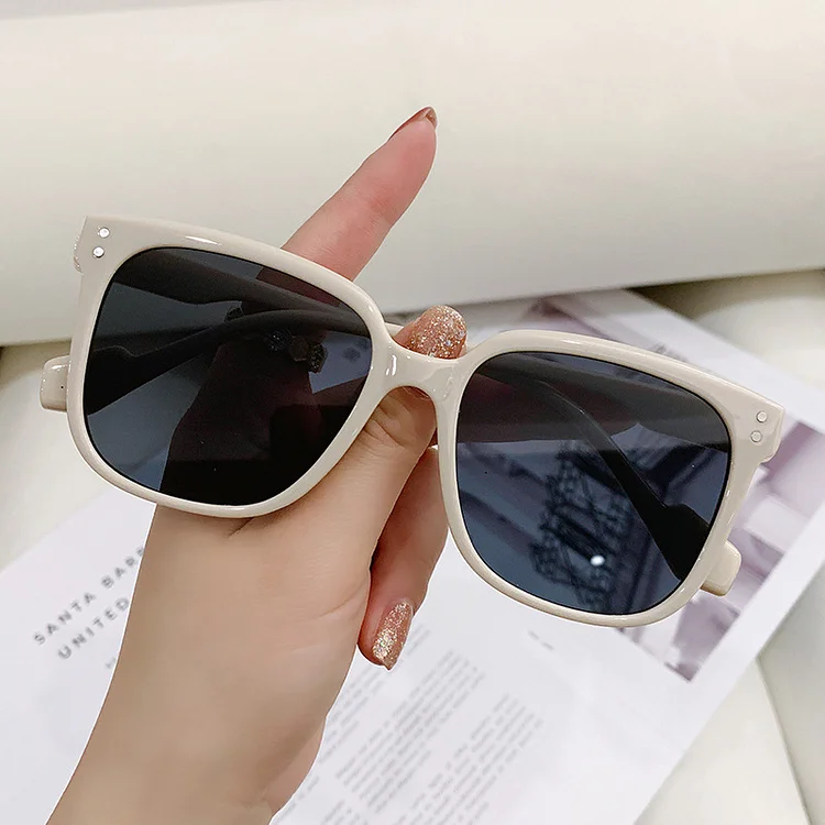 New Square Sunglasses Women's Decorative Rice Nail Sun Glasses Men's Outdoor Driving Eyewear UV400 Oculos De Sol