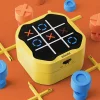 Puzzle Tic Tac Toe Bolt Game, 3 in 1 Handheld Puzzle Game Console, Single Player Mode Versus Mode