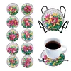 10PCS Diamond Painting Wooden Azalea Coaster Kits