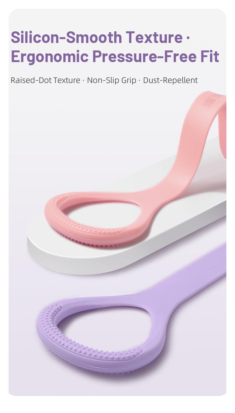 LEXI Resistance Bands Figure 8 Exercise Bands for Women Silicone Material Expander Band for Arms Chest Home Gym Yoga Equipment Quick Workout for Muscle Toning Physical Therapy Stretching Gear - Fitness Accessories