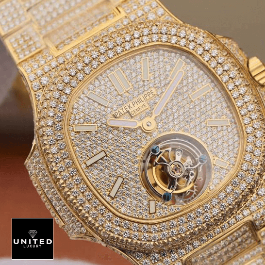 Patek Philippe Diamond Dial Torbillion Replica front view