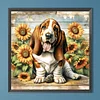 Diamond Painting-DIY Full Round Drill Garden Dog(40*40 CM)