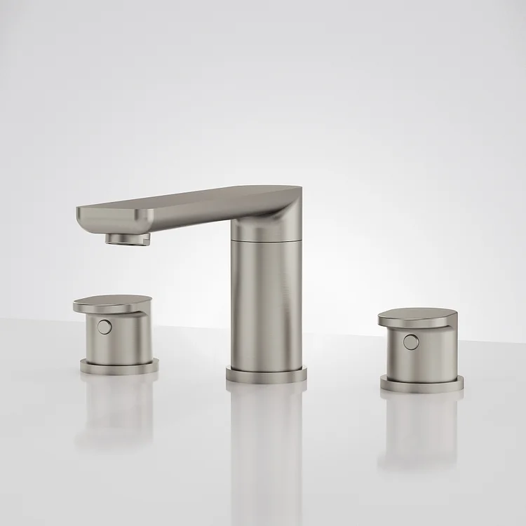 EVERSTEIN Two Handel Deck Mount Bathtub Faucet in Brushed Nickel SFS-1157-NK