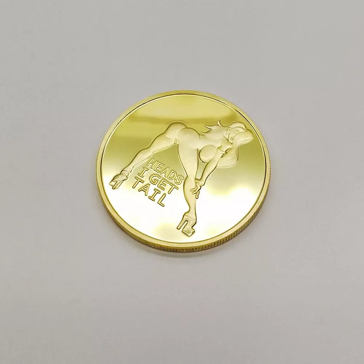Naughty Heads or Tails Art Coin